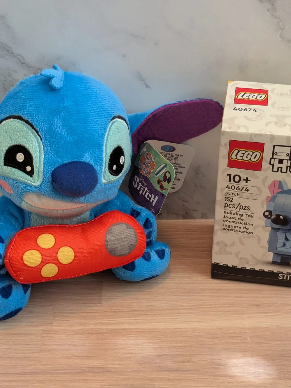 Disney Plush Stitch & Lego Brickheadz Stitch